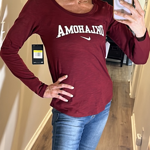 NWT NIKE Oklahoma Sooners Dri-fit long sleeve tee shirt. Size small - Picture 5 of 14